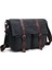 Erkekler Için Pratik Iş Haberci Çanta Öğrenci Tuval Crossbody Omuz Paketi Retro Katı Rahat Ofis Seyahat Çantası (Siyah) 1