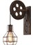 Loft Retro Endüstriyel Stil Kaldırma Duvar Lambası Restoran Yatak Odası Başucu Merdiven Koridor Kasnak Mağaza Duvar Lambası (Rusty) 1