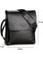 Retro Erkekler Pu Deri Satchels Omuz Çantası Iş Evrak Çantası Çanta Su Geçirmez Crossbody Çanta (Siyah) 2