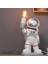 Modern Astronot Masa Lambası Art Deco Reçine Lamba Masa Yatak Odası Lamba Yaratıcı Oturma Odası Loft Dekorasyon Uzay Adam Masası Işık LED (Duvar Lambası Altın) 5