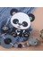 5 Adet Panda Silikon Hayvan Bebek Diş Kaşıyıcı Kemirgen Yenidoğan Çiğneme Emzik Zincir Aksesuarları Diş Hediye | Bebek Dişleri (Gri) 3