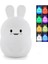 Tavşan LED Gece Işık Dokunmatik Sensör Karikatür Silikon Bunny Masa Lambası Yatak Odası Başucu Lambası Çocuk Çocuklar İçin Bebek Hediye | LED Gece Işıkları (Yurt Dışından) 1
