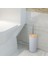 Banyo Aksesuarları Set 6 Parça Bambu Oda Seti Diş Fırçası Tutucu Sabun Dağıtıcı Tuvalet Fırçası Çöp Kutusu Banyo Temel Seti | Banyo Donanım Setleri (Gri) (Yurt Dışından) 3