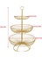 3 Tier Retro Yuvarlak Moda Metal Demir Ev Meyve Tabağı Depolama Sepeti Ev Doğum Günü Partisi Meyve Tepsisi Snacks Stand | Depolama Tepsileri (Altın) (Yurt Dışından) 2