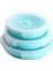 Yuvarlak Bento Kutusu Öğle Yemeği Kutusu Silikon Katlanır Gıda Konteyner Açık Mavi 350/500/800 ml 3 Parça Set (Yurt Dışından) 1