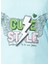 222 LCF 242012 Geniş Yaka Normal Kalıp Baskılı Mint Kadın T-Shirt 5