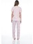 22122 Kadın Kısa Kollu Viskon Pijama Takımı 3