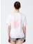 222 LCF 242003 Bisiklet Yaka Normal Kalıp Batik Pembe Kadın T-Shirt 4