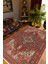Salon Halısı Otantik Eskitme Kahverengi Bordo Kaydırmaz Kesme Yıkanabilir Ince Halı Tüysüz Kilim 1