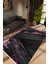 Salon Halısı Modern Pembe Gri Kaydırmaz Kesme Yıkanabilir Ince Halı Tüysüz Kilim 1