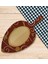 Gift Retro Motif Tasarımlı Yaprak Şeklinde Doğal Ahşap Servis ve Sunum Tabağı Model 1 5