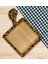 Gift Retro Motif Tasarımlı Kare Şeklinde Doğal Ahşap Servis ve Sunum Tabağı Model 15 5
