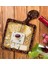 Gift Retro Motif Tasarımlı Kare Şeklinde Doğal Ahşap Servis ve Sunum Tabağı Model 13 2