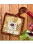 Gift Retro Motif Tasarımlı Kare Şeklinde Doğal Ahşap Servis ve Sunum Tabağı Model 1 2