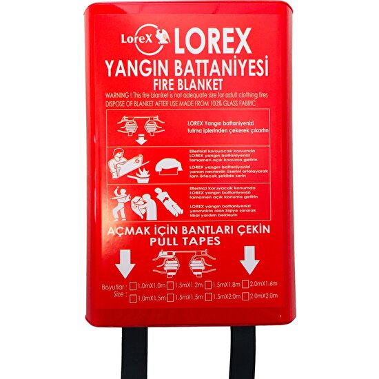 Lorex LR-FB1015B 100 x 150 cm Kutulu Yangın Battaniyesi