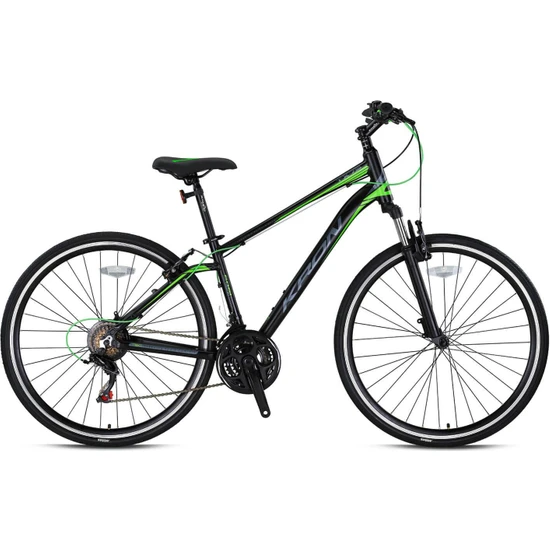 Kron Tx 75 Hidrolik Disk 21 Vites 20 Inç 28 Jant Şehir Bisikleti 2022 Model Mat Siyah- Yeşil