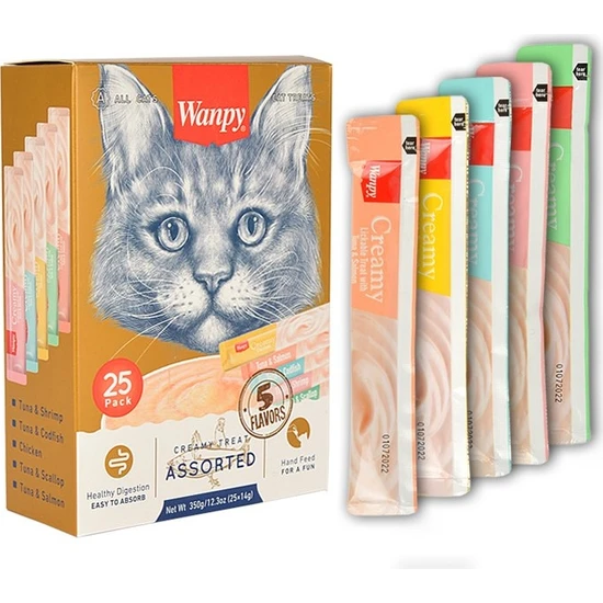 Wanpy Karışık Sıvı Kedi Ödülü 25X14 gr