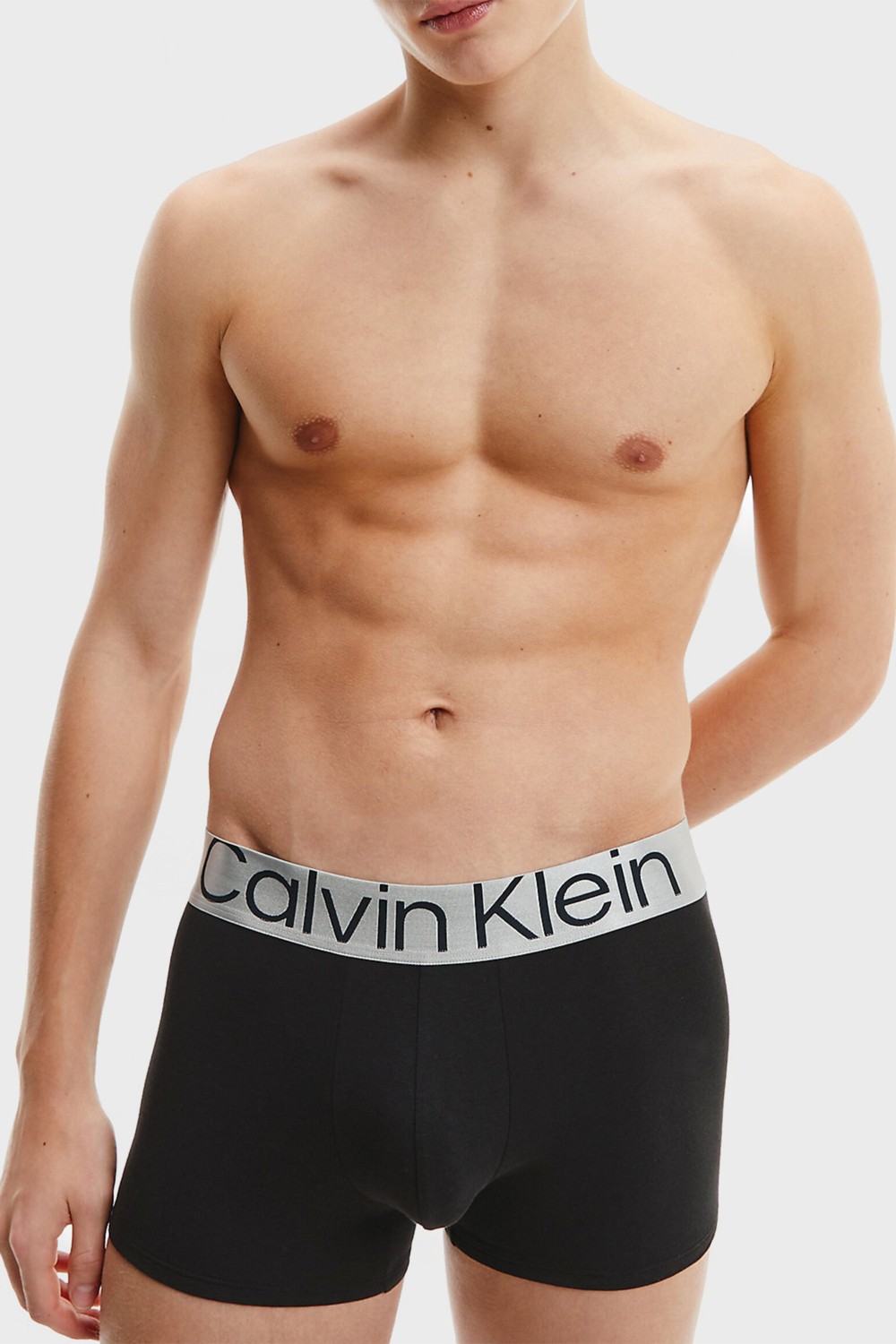 Calvin Klein Logolu Elastik Bel Bantlı Pamuklu 3 Pack Boxer Erkek Boxer 000NB3130A 7V1 görsel 2