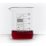 S&H Labware 250 ml Borosilikat Cam Beher Termal Şoka Dayanıklı 7,5 cm Çapında