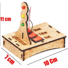 Okul Projesi-5 LED Trafik Işıkları Öğretim Seti, Paralel Bağlı Devre - Demonte Ürün