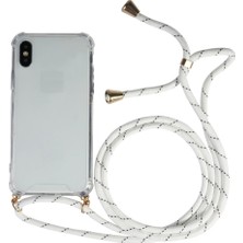 TahTicMer Oppo A31 Kılıf Omuz Boyun Askılı Ipli Şeffaf Antişok X-Rop Kılıf Dört Köşeli Darbe Koruma