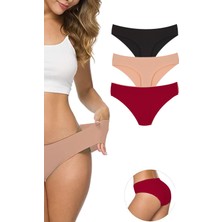 Royaleks 3 Adet Kadın Dikişsiz Lazer Kesim Esnek Iz Yapmayan Külot S6