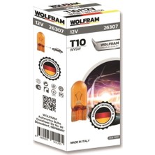 Wolfram T10 Orta Boy Dipsiz Sarı Ampul 1 Adet