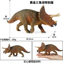 Sinley 19CM Altın Triceratops Dinozor Hayvan Modeli Oyuncak (Yurt Dışından)