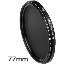 Yeajion Profesyonel Nd2 To ND400 Değişken Ayarlanabilir Filtre Lens Filtre Kapağı 77MM  (Yurt Dışından)