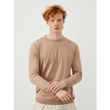 Xint Bisiklet Yaka  Pamuk Regular Fit Basic Kazak