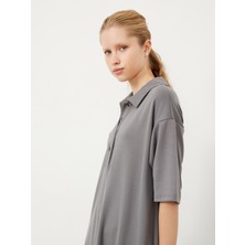 Xint Polo Yaka Rahat Kesim Basic Elbise