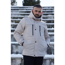 Freemen Erkek Kapüşonlu, Polar Astarlı, Kışlık Mont & Kaban & Parka