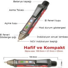 Uni-T UT12E Temassizvoltaj Geri̇li̇m Dedektörü