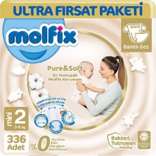 Molfix Pure Soft Ultra Avantaj Bebek Bezi 2 Beden 112X3 336 Adet