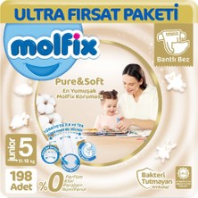 Molfix Pure Soft Ultra Avantaj Bebek Bezi 5 Beden 66X3 198 Adet