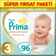Prima Premium Care Bebek Bezi 3 Beden 6-10 kg 96 Adet