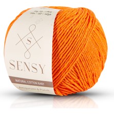 Sensy Premium Amigurumi İpi Punch Baby Soft Cotton 50 gr Portakal Renk Yumuşak Dokulu Örgü İp