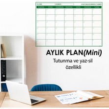 Sihirli Tahta Aylık Plan Mini - Haftalık Plan- Sihirli Akıllı Statik Kağıt Beyaz Kağıt Tahta 60 x 100 cm 3'lü