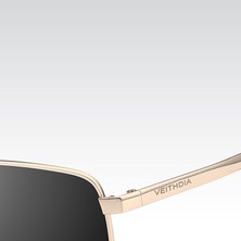 Veithdia Polarize Lens UV400 Kare Retro Güneş Gözlüğü (Yurt Dışından)