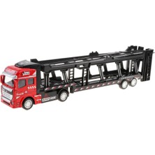 Fenteer 1:50 Metal Sürtünme Powered Transport Araba Taşıyıcı Kamyon Oyuncak Hediyeler Kırmızı (Yurt Dışından)