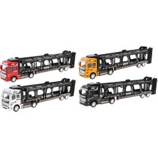 Fenteer 1:50 Metal Sürtünme Powered Transport Araba Taşıyıcı Kamyon Oyuncak Hediyeler Kırmızı (Yurt Dışından)