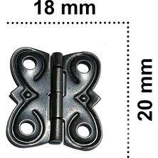 4 Adet Eko Menteşe Oksit Ve Vidaları 20x18 mm Kutu ve Sandık Menteşesi Hobi Maket