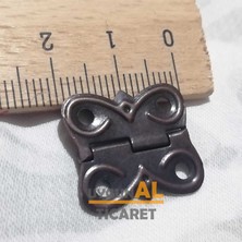4 Adet Eko Menteşe Oksit Ve Vidaları 20x18 mm Kutu ve Sandık Menteşesi Hobi Maket