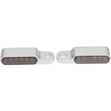 Stshop 2 Adet LED Dönüş Sinyali Göstergesi Blinker Dc 12 V Kehribar Kruvazör İçin - Gümüş (Yurt Dışından)