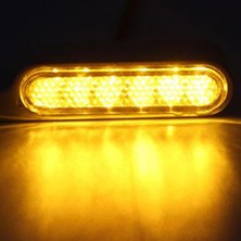 Stshop 2 Adet LED Dönüş Sinyali Göstergesi Blinker Dc 12 V Kehribar Kruvazör İçin - Gümüş (Yurt Dışından)