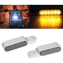 Stshop 2 Adet LED Dönüş Sinyali Göstergesi Blinker Dc 12 V Kehribar Kruvazör İçin - Gümüş (Yurt Dışından)