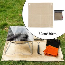 Mimgo Açık Yanmaz Mat Ateş Çukur Pad Alev  Çim Koruyucu Piknik Bbq 30X30 cm (Yurt Dışından)