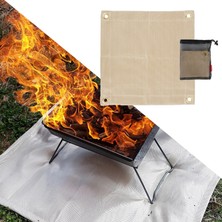 Mimgo Açık Yanmaz Mat Ateş Çukur Pad Alev  Çim Koruyucu Piknik Bbq 30X30 cm (Yurt Dışından)