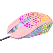 Beloving Bilgisayar Pc Dizüstü Bilgisayar Için Oyun Mouse Fareler Rahat 7 Düğmeler Pembe (Yurt Dışından)