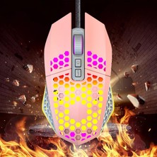 Beloving Bilgisayar Pc Dizüstü Bilgisayar Için Oyun Mouse Fareler Rahat 7 Düğmeler Pembe (Yurt Dışından)